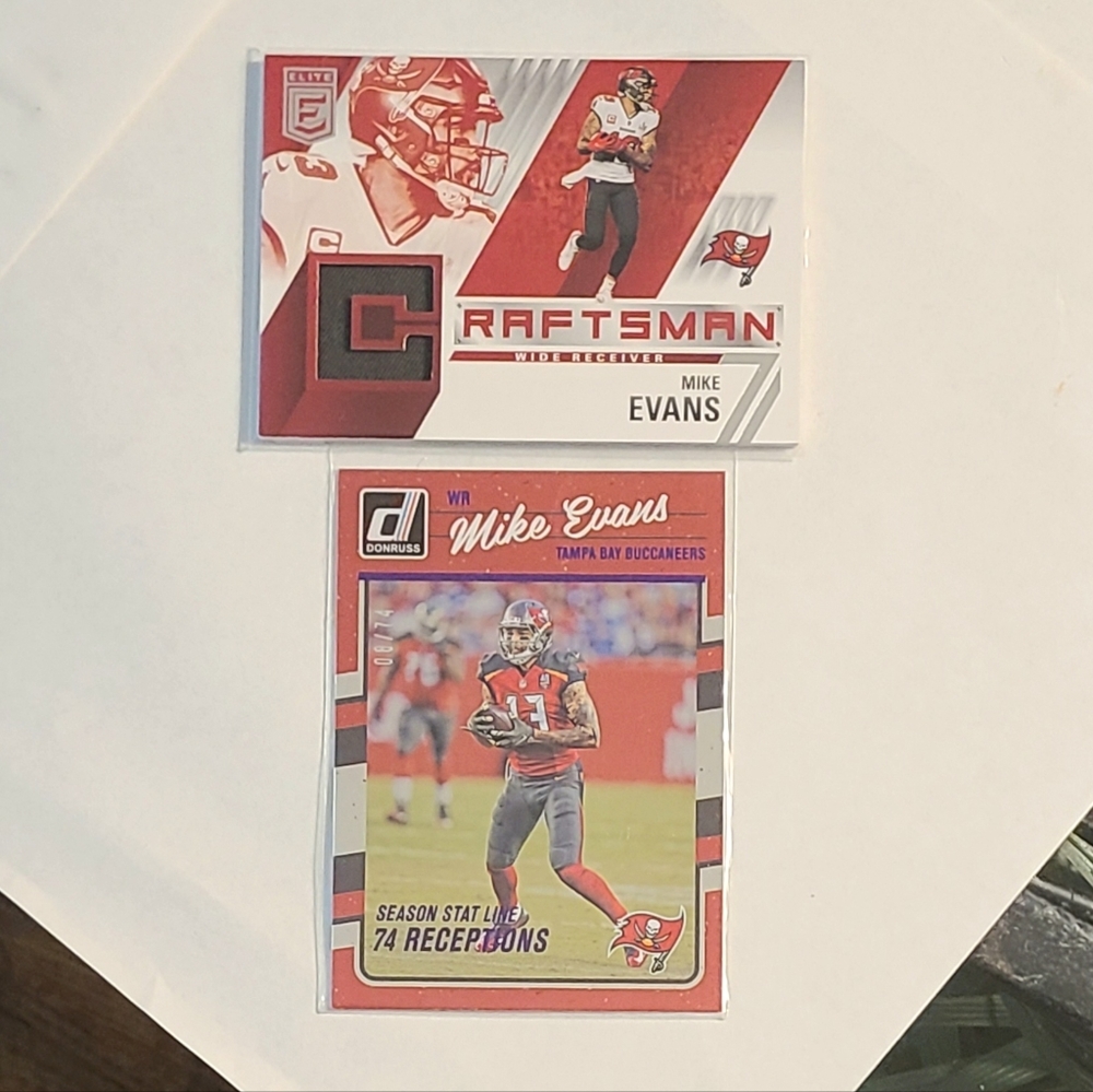 Mike Evans Panini NFL Football Card Lot of 2 with 1 Relic and 1 #'d Card /74